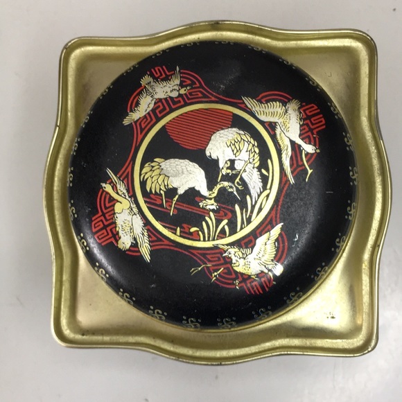 Vintage Asian Tin Tea Containers On Tray Decorative - Picture 8 of 16
